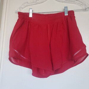 Lululemon Red Shorts with built in panties